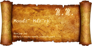 Mosó Márk névjegykártya