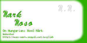 mark moso business card